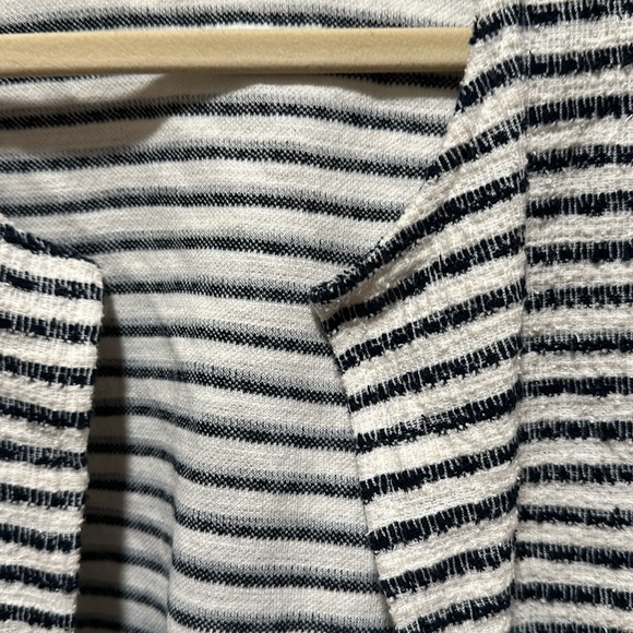 Loft White & Navy Ruffle Jacket - Picture 3 of 5